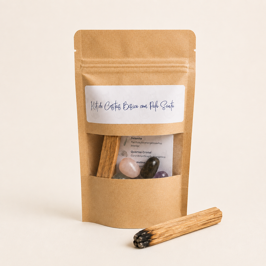 Kit Essencial de Cristais & Palo Santo